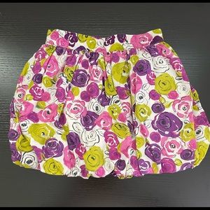 Janie and Jack Floral Bubble Skirt Pink Purple Green